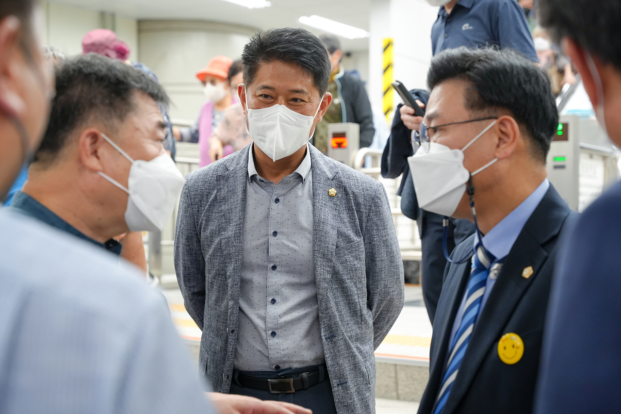 당고개역 내부 에스컬레이터 준공식 - 10