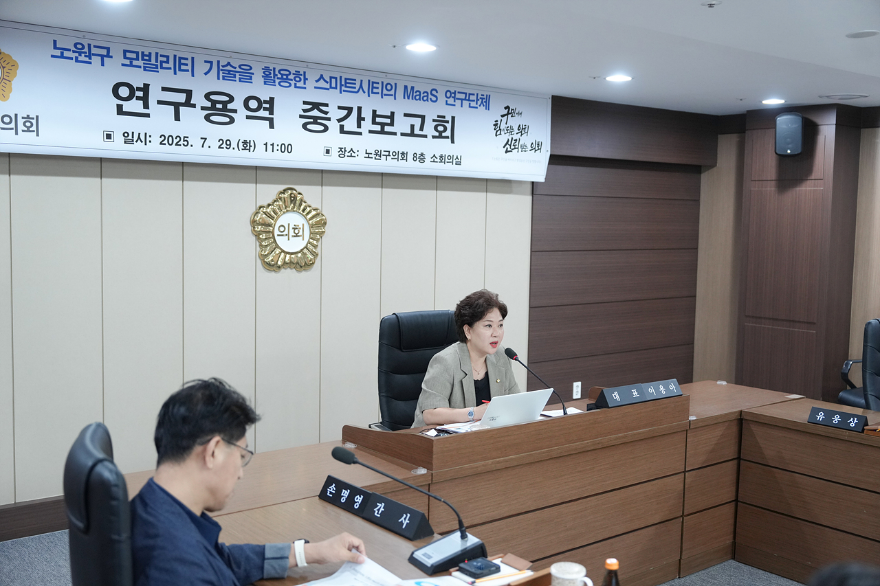 노원구 모빌리티 기술을 활용한 스마트시티의 Maas 연구단체 중간보고회 - 12