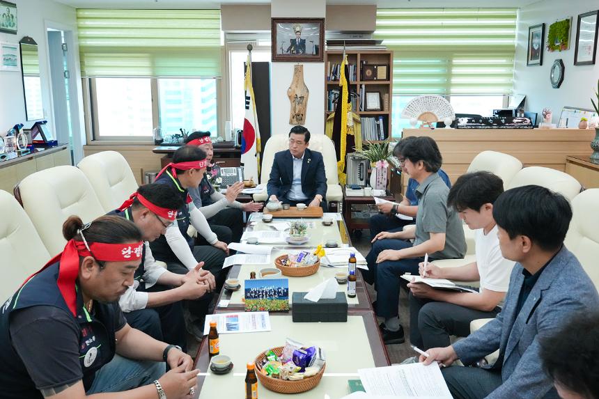 전국레미콘운송노동조합 의장님 면담